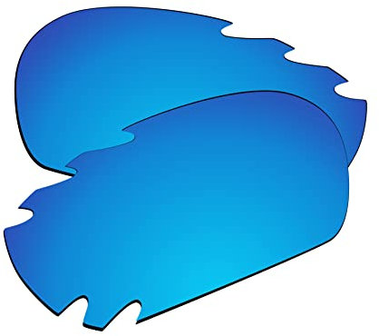 EZReplace Verres de rechange pour lunettes de soleil Oakley Racing Jacket Vented (verres polarisés)., Bleu glacier, taille unique
