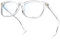 VISOONE Blaulichtblockierende Gaming-Glas, Blaulicht-Brille, quadratisch, mit Anti-Computer-Blendung, zum Lesen von Frauen und Männern, transparent, Größe L