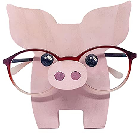 Brillenhalter mit Tiermotiv, handgefertigt,Holzschnitzerei,Brillenhalter, Ständer,Haustier-Brillenhalter,Sonnenbrillenhalter, Präsentationsständer für Zuhause,Büro,Schreibtischdekoration