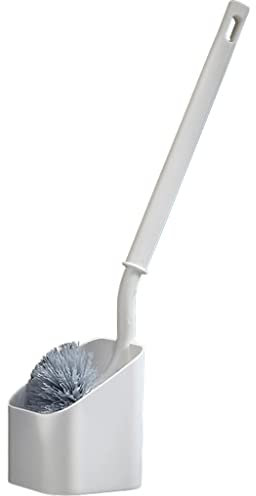 Escobillas de Baño Cepillo de inodoro de nylon, cepillo de inodoro y soporte, cepillo de tazón de inodoro con varita de fregado y caddie de almacenamiento for una limpieza fácil de baño Accesorios de