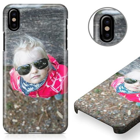 iPhone XS Personalised Photo Phone Case | Customize with Photos, 3D Custom iPhone xs Picture Case/Cover | Glossy 3D Snap Case for iPhone XS