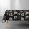 douceur d'intérieur, Nappe Rectangle (150 x 240 cm) Olenna Noir, Polyester Imprimé