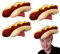 Hot Dog Hut Kostüm für Kostüme, Kopfbedeckung, zum Mitnehmen, Junk Food Kostüm, 3 Stück