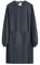 Solid Color Kitchen Apron with Pockets,Unisex Long Sleeves Waterproof Apron for Cooking Baking Cleaning Work, Black, One size