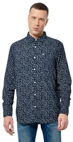 Kaporal, Chemise pour Homme, Modèle Monty, Couleur Navy, Taille S