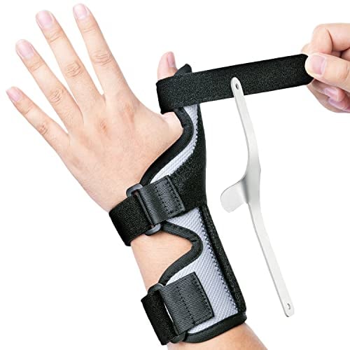 Daumen Bandage, Daumenschiene, Daumenorthese für Daumensattelgelenk, Daumenverstauchung, Arthritis, Triggerfinger, Sehnenscheidentzündung, Daumen und Handgelenk fixiert, für linke und rechte Hand -S/M