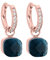 Qudo Firenze deluxe Creolen Ohrringe rosegold, Edelstahl beschichtet (london blue)