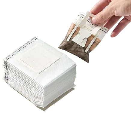 YSfuyi 50 Pcs Portable Coffee Filter Paper Bag Leaf Tea Strainer Eco Friendly Drip Drinking Filter Pouch for Camping, Outdoor, Travel, Home,Office