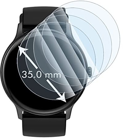 KARYLAX - Protection d'écran en Verre Fléxible, Dureté 9H, Anti-Rayures, Film Protecteur pour Montre Connectée (Circulaire, 35mm) - [Pack x4]