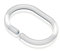 fiXte Clear Shower Curtain Rings Hooks Clips Plastic Lightweight and Durable Bathrooms Changing Rooms Accessories 5cm x 3cm (Pack of 12)
