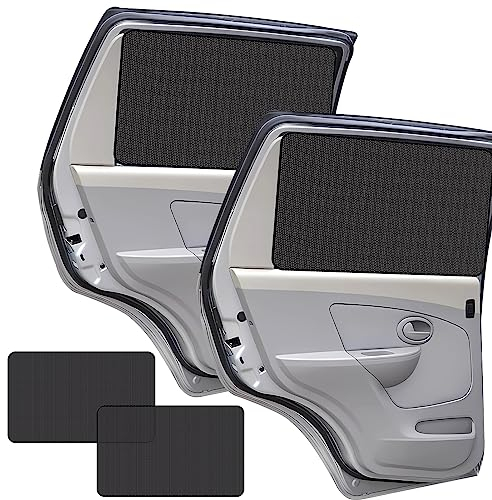 Lets Joy Auto Seitenfenster Schatten, 2 Stück Magnetisch Sonnenschutz Vorhang, UV-Schutz Wärmeisoliert, Baby Universelle Autofenster Seitenscheibe