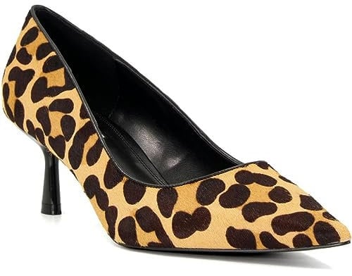 Dune London Angelina Leopard Print Womens Court Shoes 85503940113108