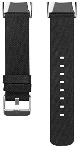 Straps Compatible with Fitbit Charge 6 Strap, Soft Adjustable Breathable Woven Replacement Wristband for Women Men (Black)