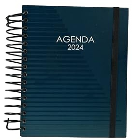 Agenda Escolar Página por Día | Ideal para Profesores y Alumnos | Color Azul | Medidas 2,5 x 20 x 21,5 cm - Sweet Color