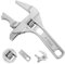 Radsocken 1 Pack Adjustable Spanner Wrench, 6-68 mm Opening Wide Jaw Spanners, Alloy Wrench Spanners Ultra-Thin Shifting Spanner Tap Plumbing Basin Wrench Hand Tools for Bathroom Washbasin