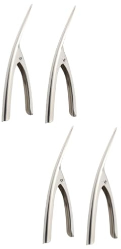 HEMOTON 4 Stück 304 Muschelschälmesser Hummerschäler Professioneller Garnelenreiniger Langusten Krabbenschalenentferner Garnelenschäler Garnelen-entdarmwerkzeug T-Werkzeug Beschuss Peeling