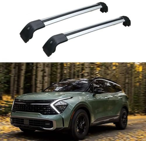 Auto Dachträger für KIA New Sportage 2023 2024, Aluminium Querträger Gepäckträger Nutzlast Cargo Transport Zubehör,C