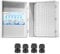 Outdoor Electrical Box Waterproof, ABS Plastic Junction Box IP67 Hinged Cover Project Box with Mounting Plate Wall Brackets and 4 Cable Glands, Grey Electrical Enclosure 23.6x19.6x8.6