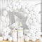 Unisun Luftballons Weiß, 100Stück 10Zoll Pastell Weiß Ballons Girlande Männer Frauen Kinder Geburtstag Hochzeit Jahrestag Verlobung Valentinstag Baby Shower Jubiläum Abschlussfeier Party Dekorationen