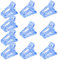 10 Pcs Pinces Ongles Transparentes, Pinces à Ongles en Gel, Clip à Ongles Cristal pour les Extensions d'Ongles et la Manucure (Bleu)