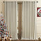 Timeper 96 inches Long Extra Wide Velvet Curtains Room Darkening Window Curtains for Living Room, Decorative Curtains for Sliding Door, Rod Pocket & Back Tab, Cream Beige, W62 x L96 inches, 2Pcs