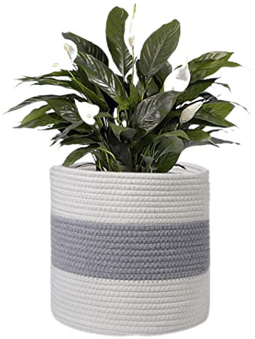 Naisicatar Casserole de Plante intérieure, Plante tissée Panier de Jute de Jute Plante Pot de Plantes à Fleurs intérieures pour la Maison de décoration de Fleurs Style 2