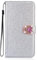 BLOTECH Flip Shiny Case compatible with iPhone 7 Plus Glitter Case Glitter PU Leather + TPU Bumper + 3D Diamond Love Buckle Bling Glitter Wallet Folio Cases Sparkly Cover for iPhone 7 Plus - Silver