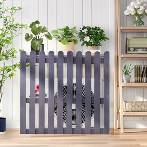 Air Conditioning Cover, Air Conditioner Fence for Outside, Patio Pool Equipment Enclosure, Plant Flower Pot Display Stand, Garden Privacy Fence Panels, Suitable for Indoor And Outdoor(Gray,105*46*95cm