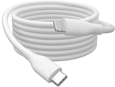Digitus Lightning connection cable - USB 2.0-0.5m - USB-C to Lightning - high speed 480 Mbit/s - 60W Power Delivery - flexible silicone cable - white - for iPad, iPhone