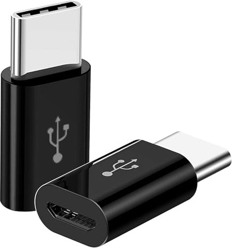 DragonTrading USB C Adapter, Micro USB to USB C Converter, Compatible with Type-C Phones, Tablets and More (Black, 3 Count)