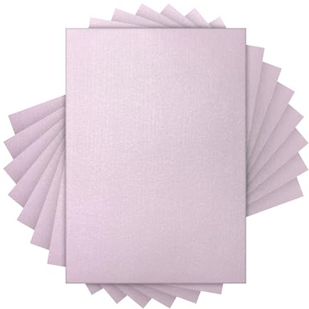 Craft Perfect Pearlescent Card A4 - Pack of 20 - Gleaming Lilac - 250gsm Double-Sided Acid-Free Cardstock for Die Cutting & Crafting