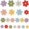 Gjinxi 21-teilige Kühlschrankmagnete Süße Blumen Kühlschrankmagnete Spindmagnete Dekorationen Für Mädchen Bunte Whiteboard Magnete Für Den Kühlschrank Dekorative Magnete Für Spind Küche Büro 7S 7M 7L