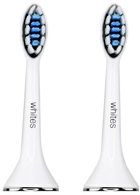 Whites Beaconsfield Replacement Toothbrush Heads - 2 Pack, Compatible with Whites Sonic LED Electric Toothbrush (Previous Design Toothbrush), Precision Clean, Easy to Replace, Long-Lasting Performance