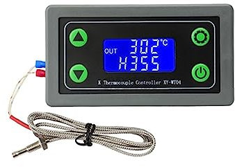 Termostato Digital, Termopar Tipo K Controlador de Alta Temperatura termostato Digital Remoto, Interruptor de Controlador de Temperatura,Control de Temperatura Interior(NO WiFi)