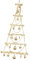 Albero di Natale Appeso al Muro, Decorazione Natalizia con Scala in Legno illuminata, Decorazione per Esterni, finestre, casa e Interni, Bianco