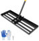 DBEAKS Rascador de césped, 75 x 26 x 182 cm, herramienta de nivelación de césped, rasqueta de nivelación para patio, jardín, campo de golf, nivelador de superficies de nivelación, rastrillo de césped