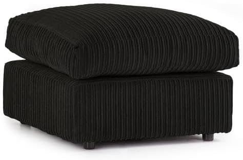Jumbo Cord Fabric Corner Sofa with Scatter Back and Black Footstool Modern Living Room Furniture