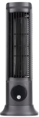 Ventilatore Senza Pale da 10 Pollici, Silenzioso a 3 velocità, Controllo Touch, con Base, Ventilatore a Torre da Scrivania, per Casa, Ufficio, Esterno, Materiale ABS, Metallo,