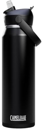 Camelbak THRIVE FLIP STRAW VSS 32OZ Trinkflasche Sport – vakuumisolierter Edelstahl – hält Getränke stundenlang eiskalt – einfaches Flip-and-Sip-System – Black, Größe: OS