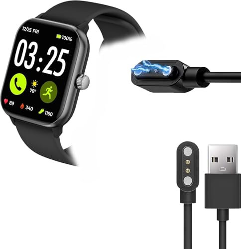 Compatible with Spade & Co Health Smartwatch 4 Charger, Blueshaweu Magnetic Replacement Charger Compatible for Spade & Co Health 4, 3, 2 Smartwatch (Black)