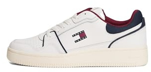 Tommy Jeans Cupsole Sneaker Hombre TJM Retro Basket Low Top, Multicolor (RWB), 42