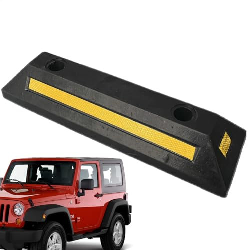 Paradas De Aparcamiento De Garaje: Stopper Del Piso Del Vehículo, Gadgets De Seguridad De Estacionamiento | Escudo Del Piso Del Vehículo Con Cinta Reflectante Amarilla, Aparcamiento De Seguridad De