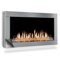 Magnetic Mat for Radiators 110x60 cm (43,3x23,6 inch) Dust and Damage Protection Decoration Panel Easy Installation Built-in Magnet Heat-Resistant - Modern home fireplace with fire