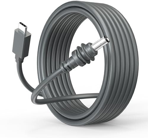 LUCMO Starlink Mini USB C zu DC Stromkabel 10M, USB C Kabel 12V-24V für 65W-140W Power Bank, kleines und tragbares Starlink Mini Kabel Kit, Grey