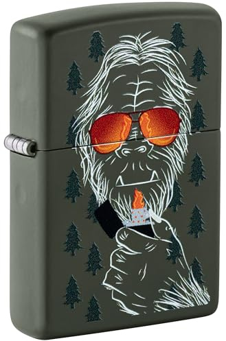 Zippo Windproof Lighter - Outdoor & Adventure - Colour Image Green Matte - Refillable - Reusable - Windproof Design - Gift Box - Made in USA