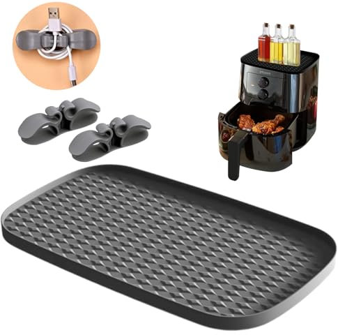 Accessoires pour friteuse à air chaud Ninja AF400EU AF451EU, tampon en silicone multifonction avec support de câble, étagère de rangement, tapis en silicone, pour bouteilles d'épices, couverts