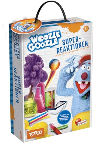 Lisciani - WOOZLE GOOZLE Superreaktionslabor Ab 8 Jahren - 30 Chemie-Experimente Für Zuhause - Wissenschaftsset Kinder - Mit Sicherheitszubehör & Anleitung - Geschenk Für Junge Forscher