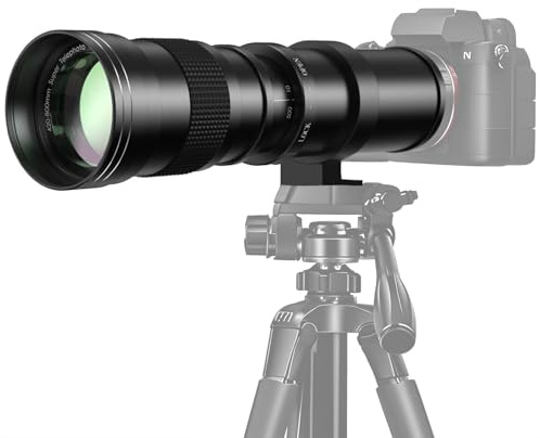 420-800mm f/8.3 Telephoto Lens Zoom SLR Camera Lens for Canon T7i T6 T6i T6s T7 T8i T3i, T4i, T5, T5i, SL2, SL1 4000D 2000D 80D 90D 5D III 6D 7D II 60D 70D 250D 750D 760D 1300D