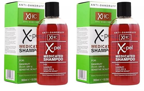 Xpēl XHC - Medicated Shampoo | For Dandruff & Itchy, Dry and Sensitive Scalp | 300mL Each [TWIN PACK]