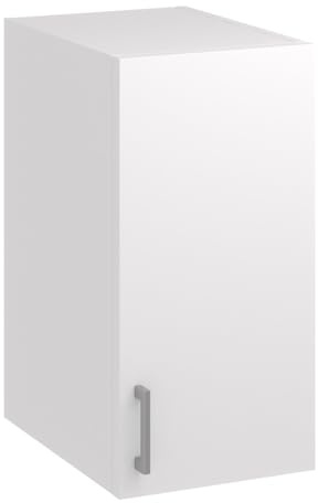 roe furniture Küchenhängeschrank 30 cm – Küchenoberschrank mit 1 Tür & 2 Regalfächern – Wandschrank für Küche, 30×60×31 cm – Hängeschrank aus Holzwerkstoff, melaminbeschichtet, Wandmontage